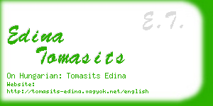 edina tomasits business card